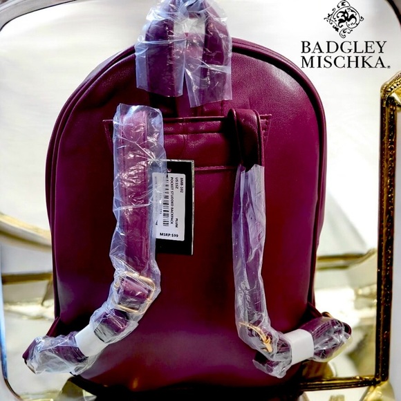 NWT Badgley Mischka quilted backpack - Picture 2 of 8